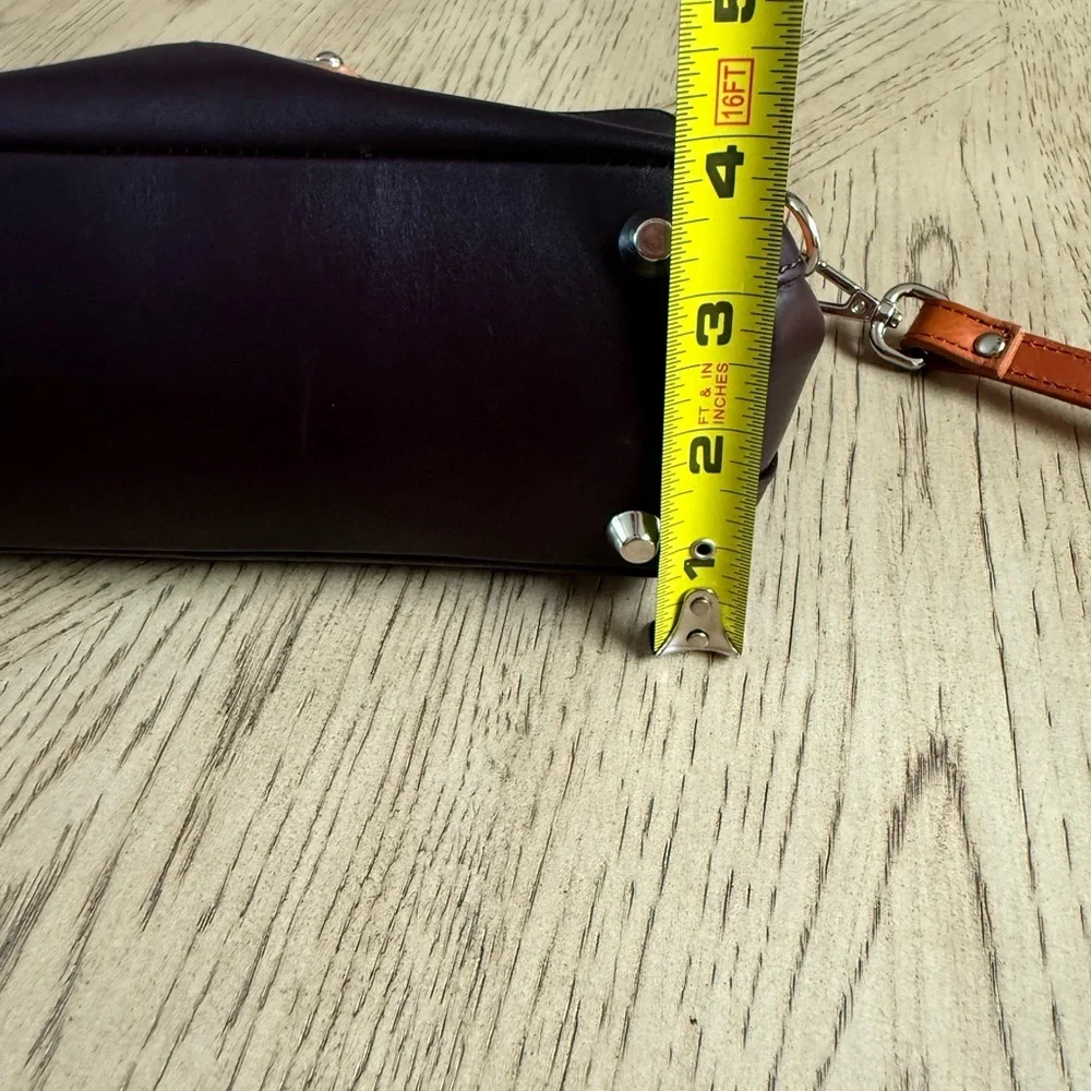 VALENTINA ITALIA Womens Crossbody Bag Dark Burgundy Leather MADE IN ITALY